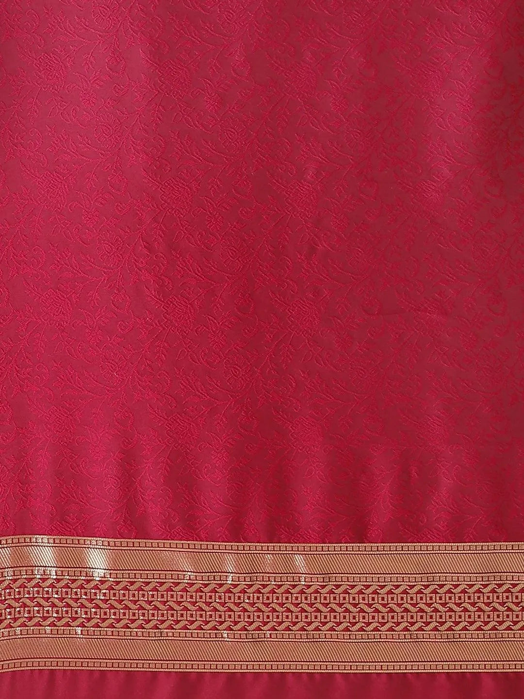 Pink Woven Design Silk Saree - Libas