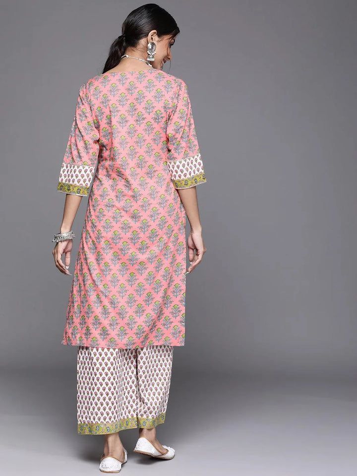 Pink Yoke Design Cotton Kurta - Libas