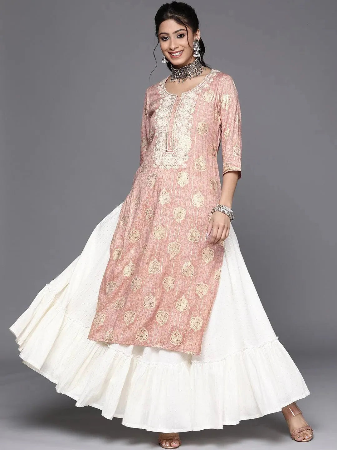 

Buy Pink Yoke Design Rayon Kurta - 23418O- | Libas Ethnic Wear Online