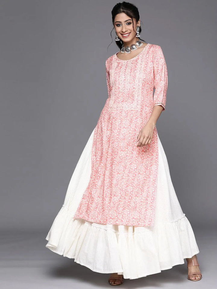 Pink Yoke Design Rayon Kurta - Libas