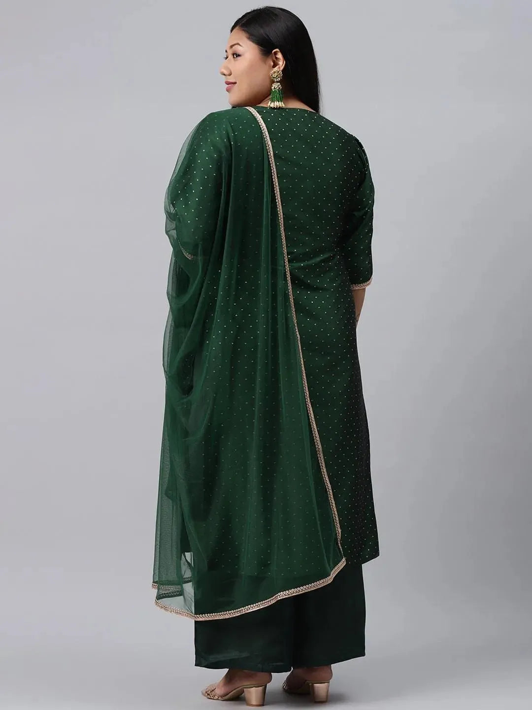 

Buy Plus Size Green Woven Design Art Silk Suit Set - 15079-6XL | Libas Ethnic Wear Online