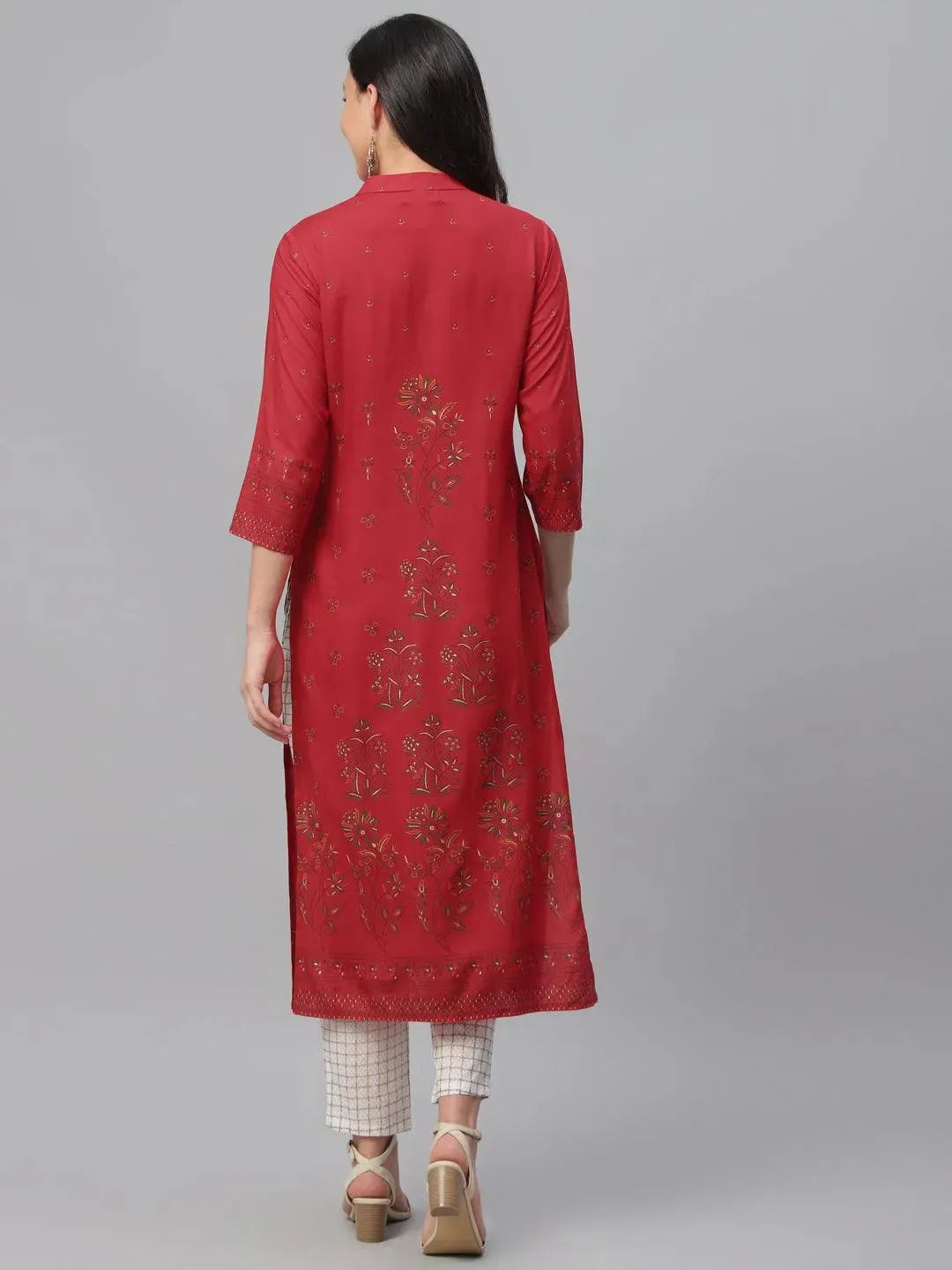 

Buy Red Printed Rayon Kurta - 9117F-XS | Libas Ethnic Wear Online