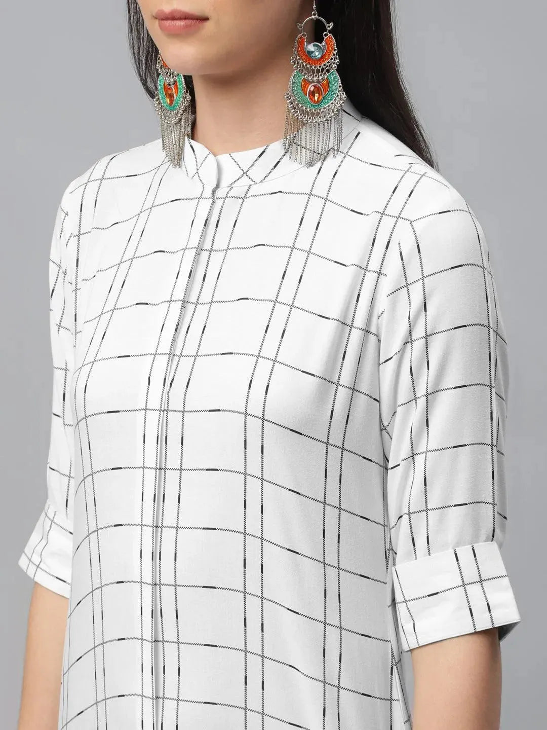 

Buy White Printed Rayon Kurta - 9133F-XS | Libas Ethnic Wear Online