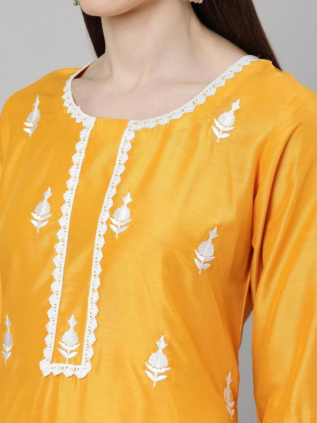 

Buy Yellow Embroidered Shantoon Suit Set - 6840-XS | Libas Ethnic Wear Online