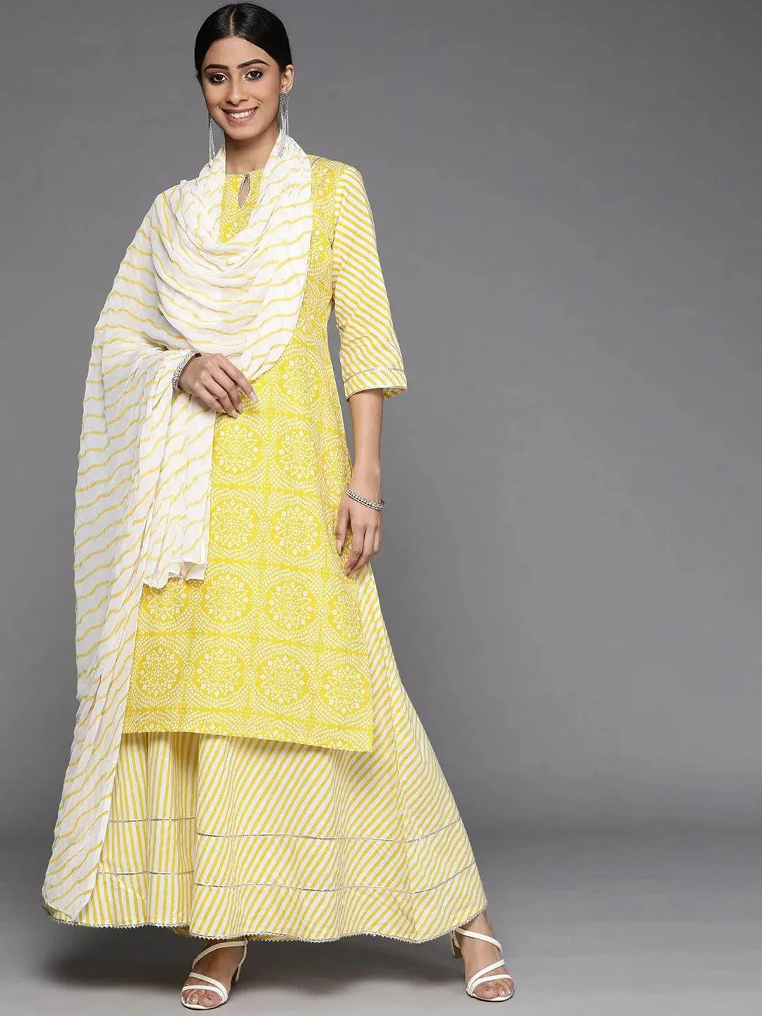 

Buy Yellow Printed Cotton Suit Set - 33184O- | Libas Ethnic Wear Online