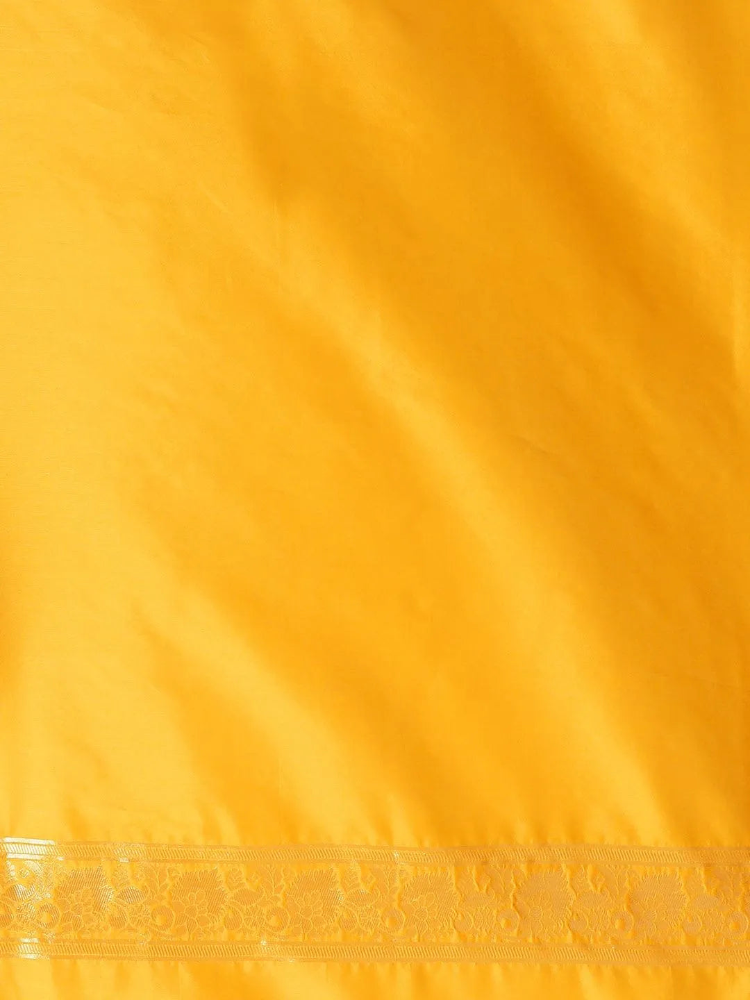 Yellow Woven Design Silk Saree - Libas