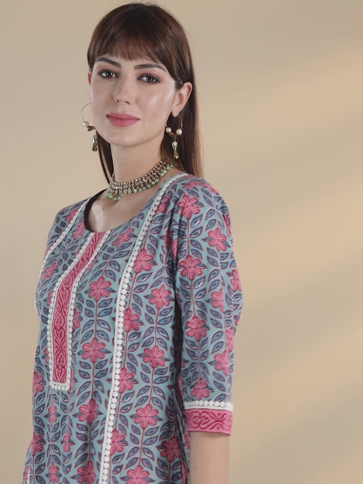 Full stitched designer cotton kurti (inclusive of all taxes) – Viha Online