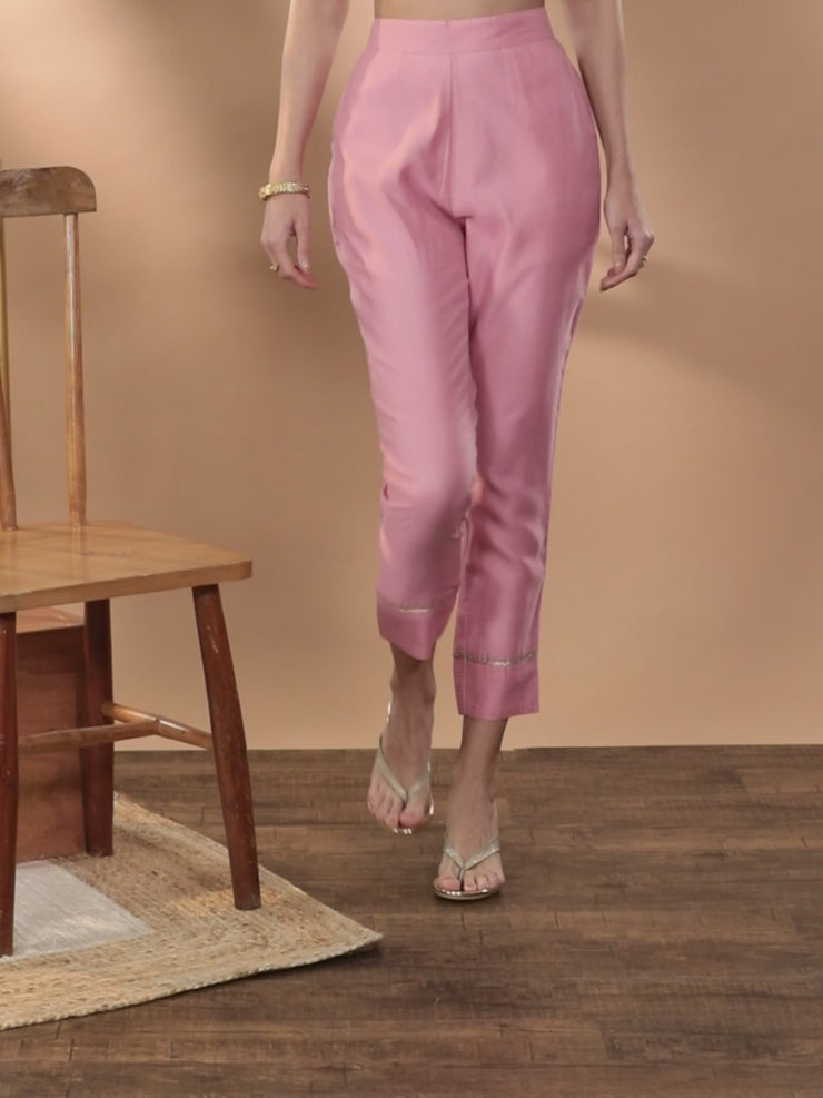 WISHFUL by W Bottoms  Buy WISHFUL by W Light Pink Parallel Pants Online   Nykaa Fashion