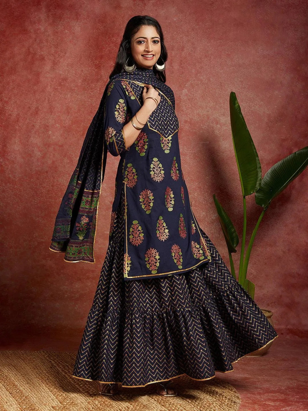 Party wear long kurta with skirt best sale